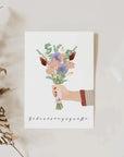 Geburtstagskarte mit floraler Illustration – liebevoll designt von Flori, ideal als Ergänzung zu einem Blumenstrauß zum Geburtstag in Österreich