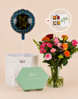 Vater Überraschungsset Blumen und Ballon