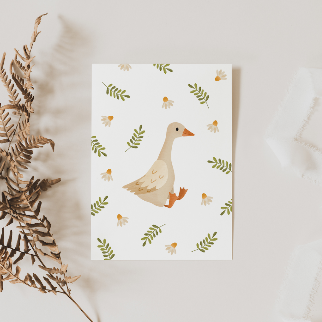 Grußkarte Gans