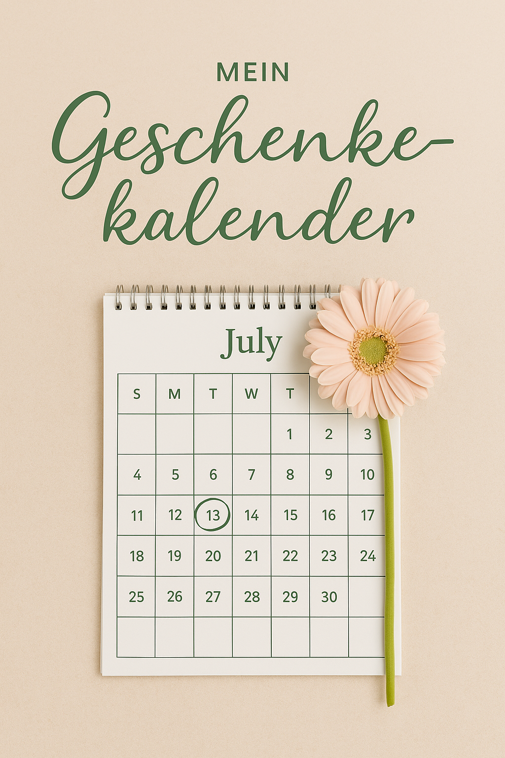 Mein Geschenkekalender - nie wieder etwas vergessen