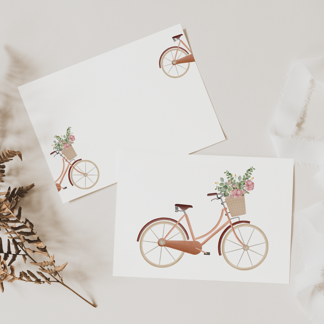 Grußkarte mit Frühlingsblumen-Motiv – liebevoll gestaltet von Flori, perfekt als Ergänzung zu einem Blumenstrauß oder Geschenk in Österreich