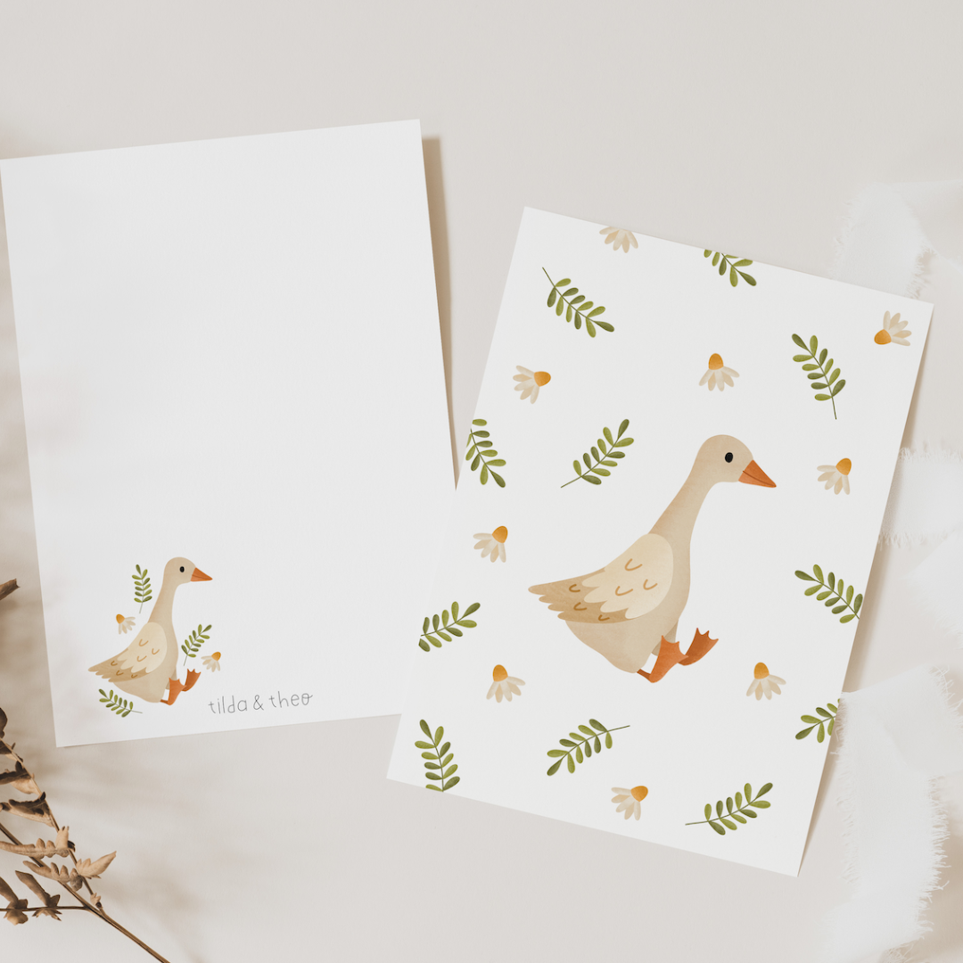 Grußkarte Gans