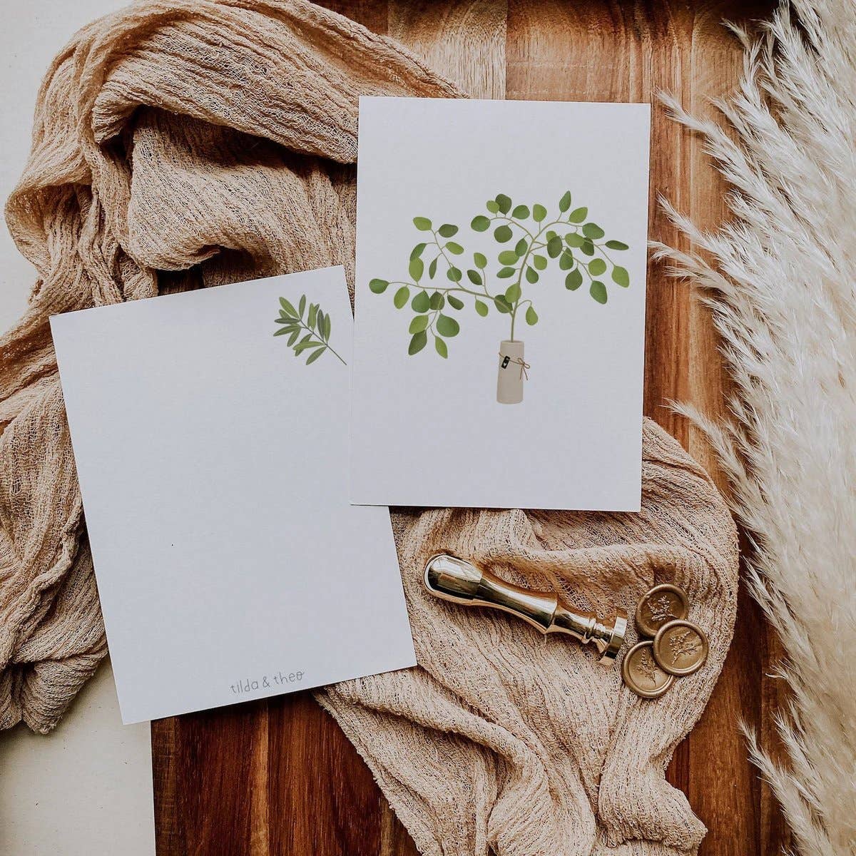 Grußkarte - Eukalyptuszweig