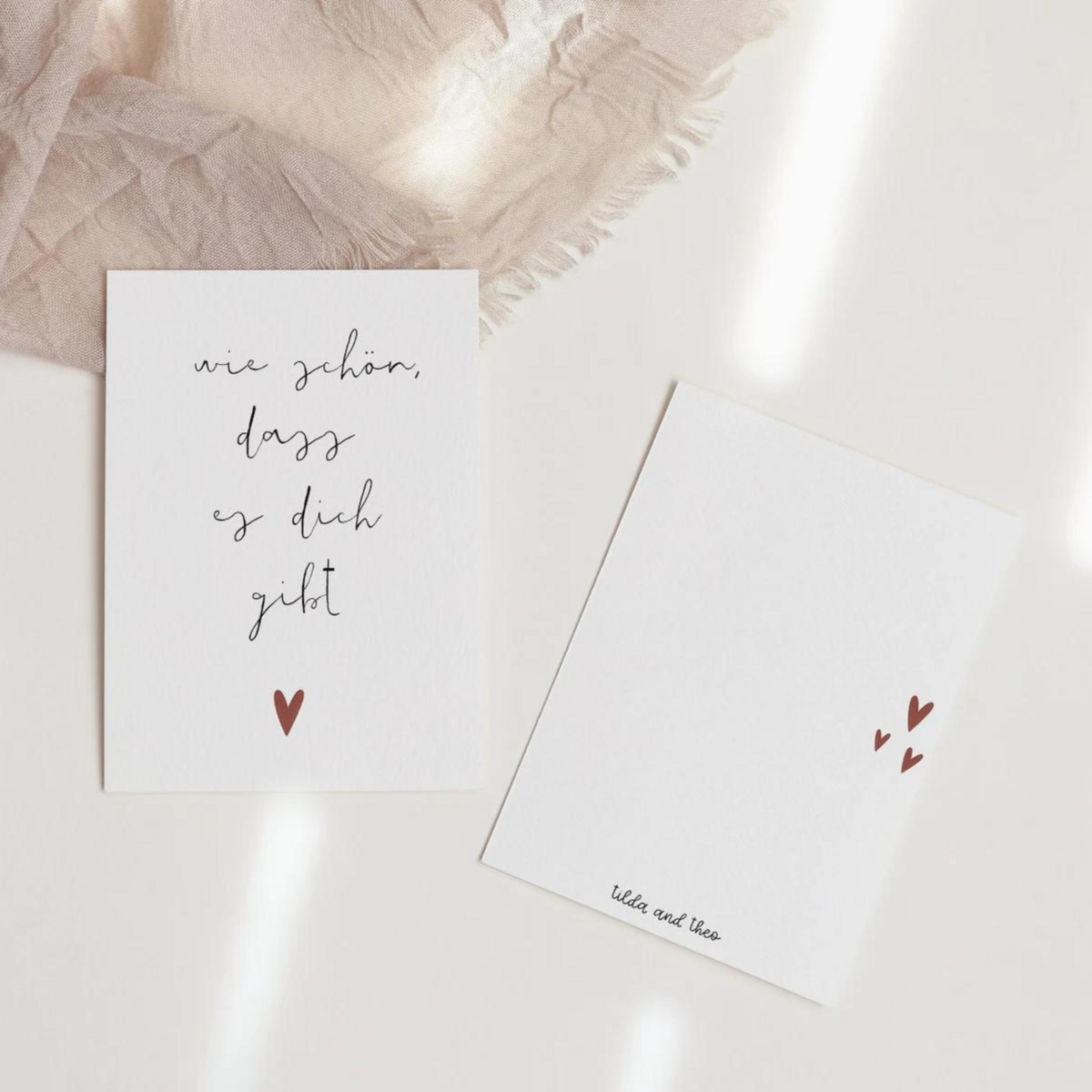 Grußkarte - wie schön, dass es dich gibt