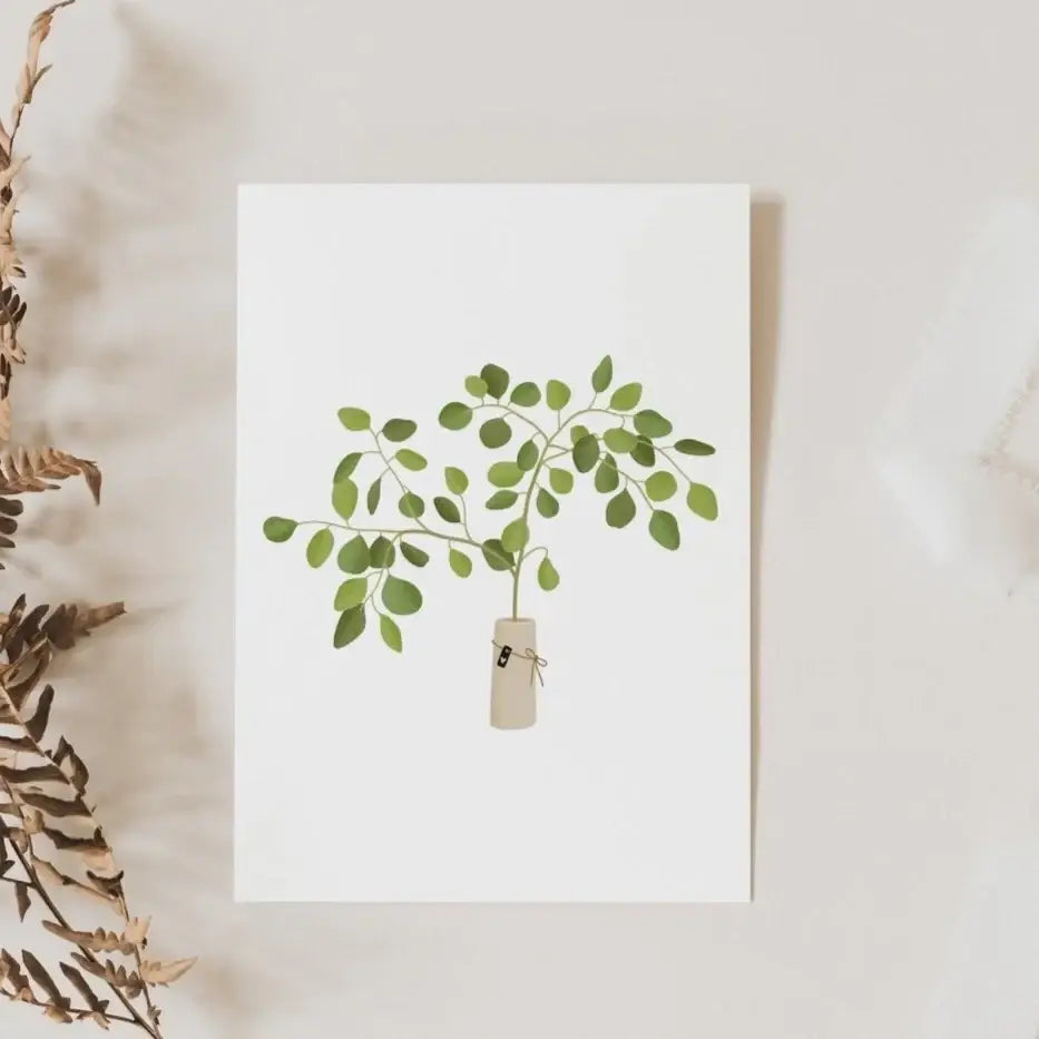 Grußkarte - Eukalyptuszweig
